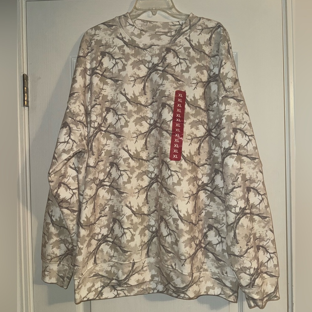 State of mine camo crewneck sweatshirt nwt